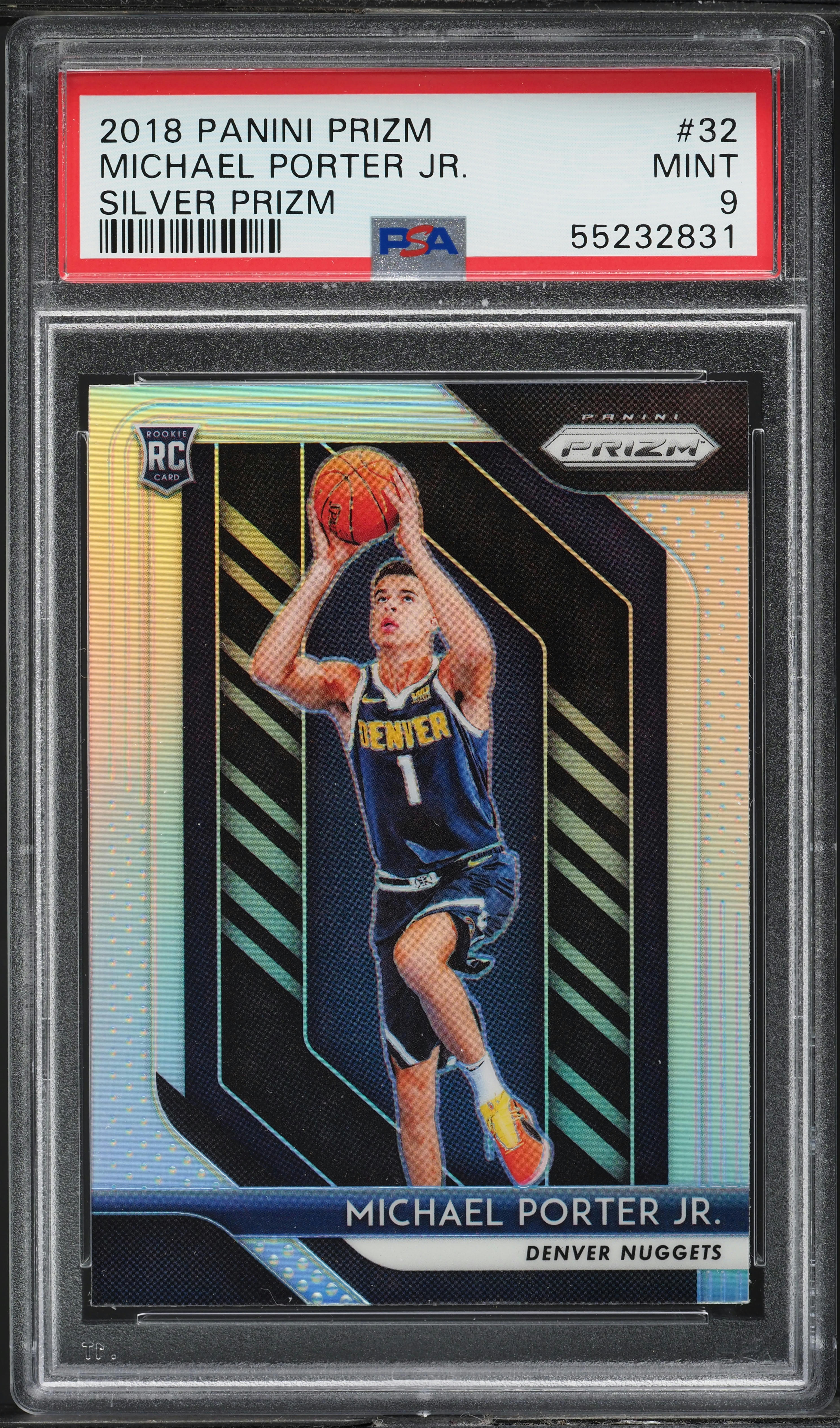 2018 Panini Prizm Silver Michael Porter Jr. ROOKIE #32 PSA 9 MINT