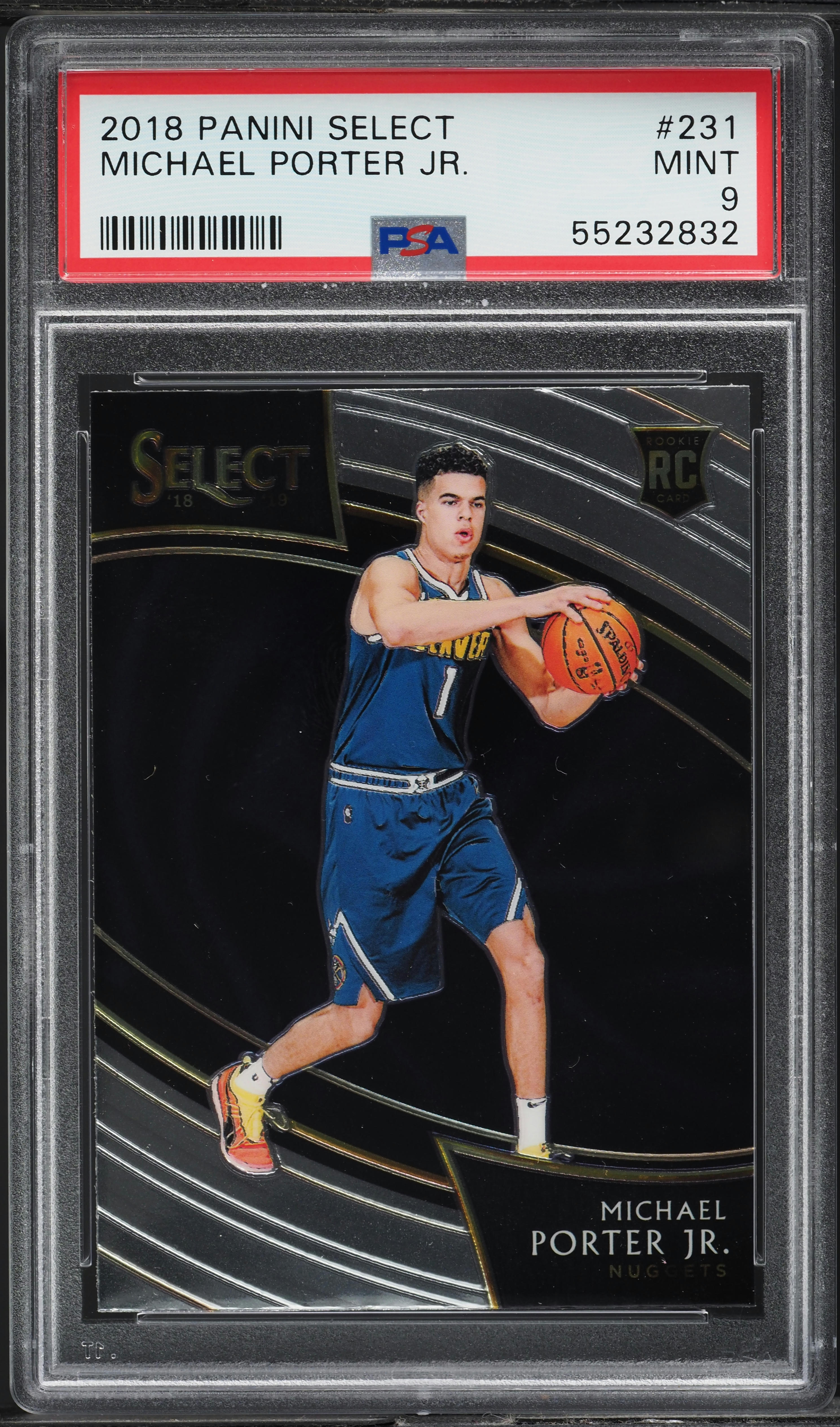 2018 Select Courtside Michael Porter Jr. ROOKIE #231 PSA 9 MINT on