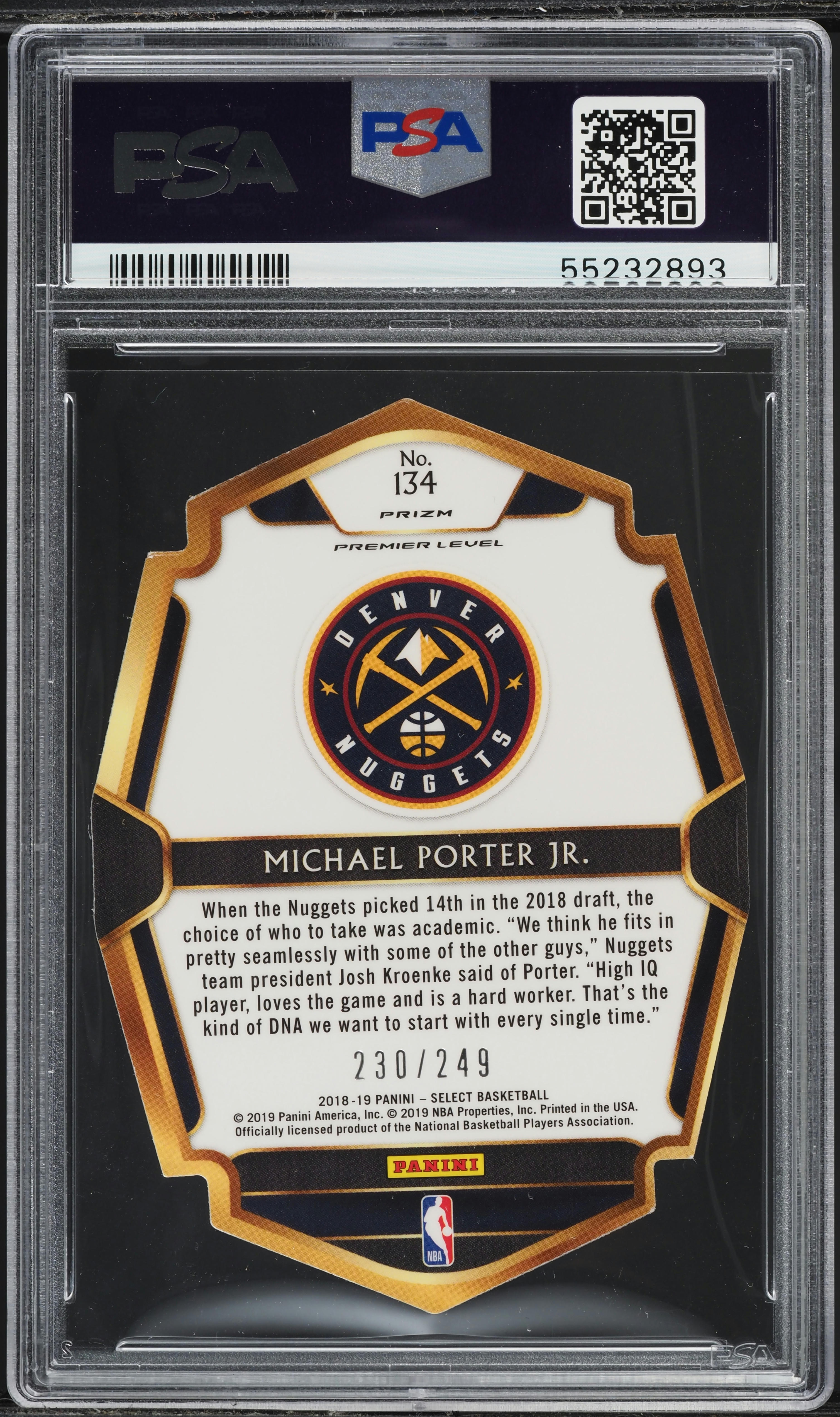 その他 Panini Select Michael Porter Jr /25 RPA その他 Panini Select Michael Porter Jr /25 RPA 2023-24 PANINI