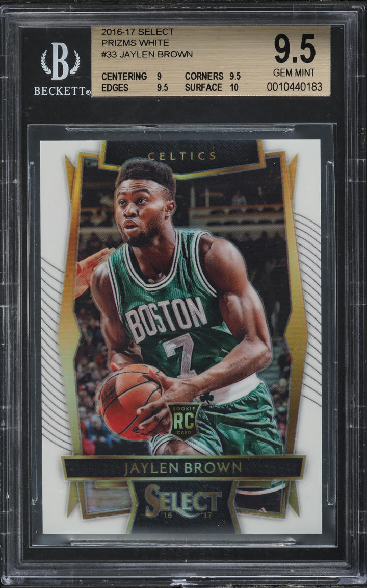 2016 Select White Prizm Jaylen Brown ROOKIE /149 #33 BGS 9.5 GEM MINT
