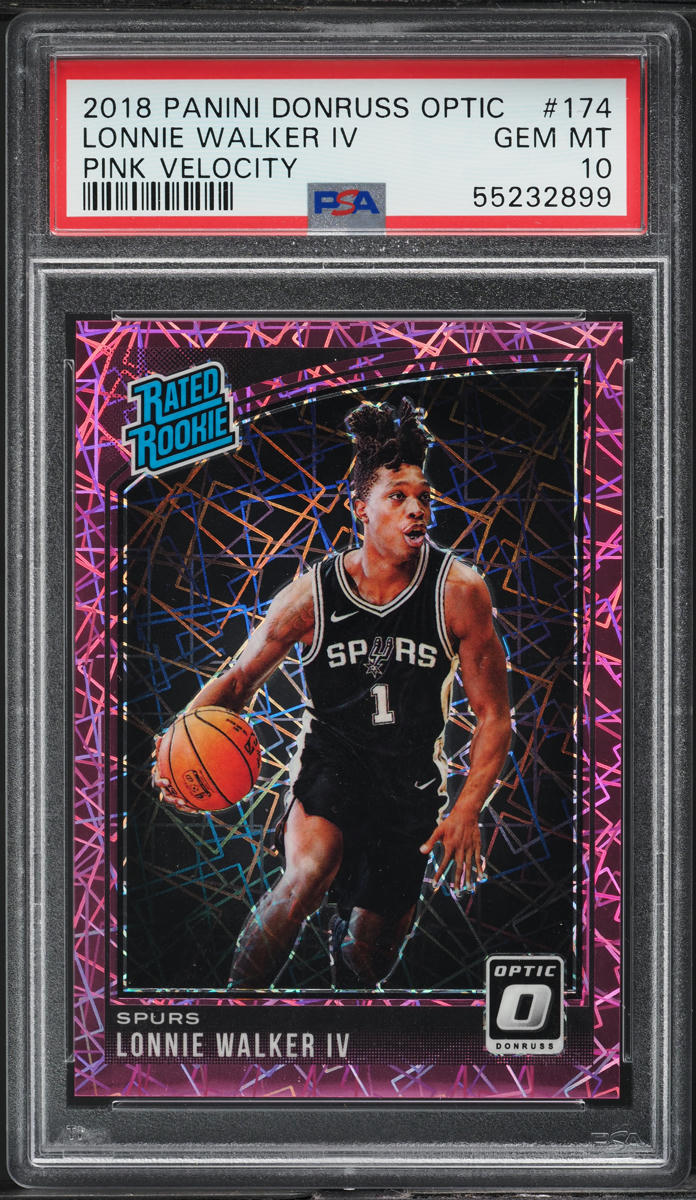 2018 Donruss Optic Pink Velocity Lonnie Walker IV ROOKIE /79 #174 PSA 10 GEM