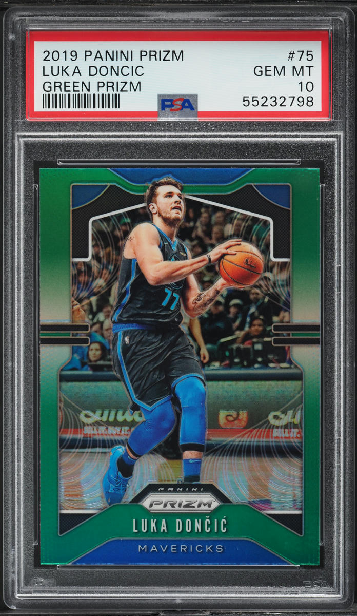 2019 Panini Prizm Green Luka Doncic #75 PSA 10 GEM MINT