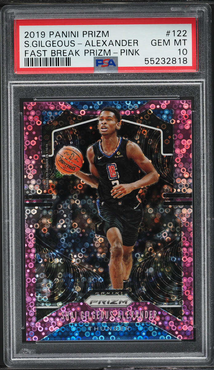 2019 Panini Prizm Fast Break Pink Shai Gilgeous-Alexander /50 #122 PSA 10 GEM