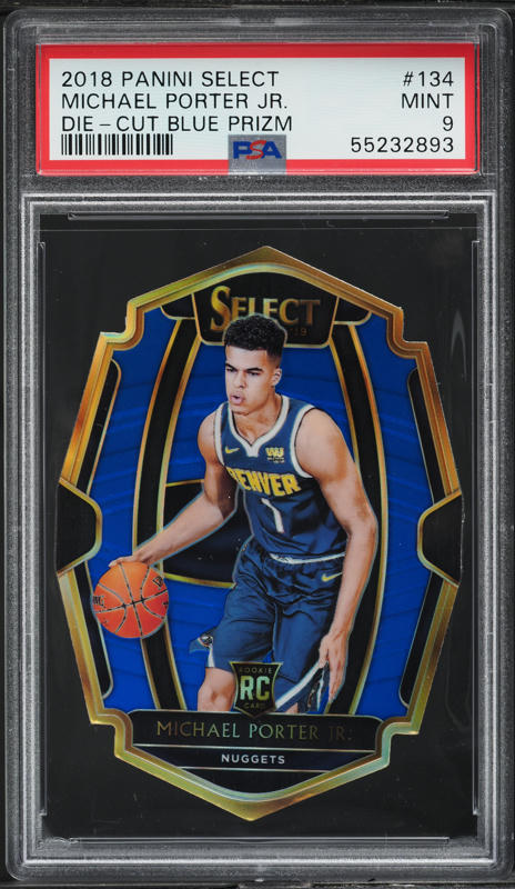 2018 Select Premier Level Blue Die-Cut Michael Porter Jr. ROOKIE