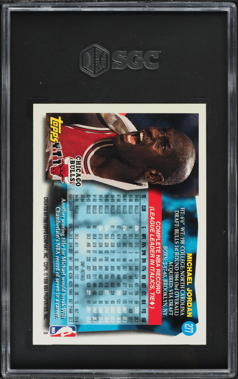 1995 Topps Basketball Michael Jordan #277 SGC 9 MINT