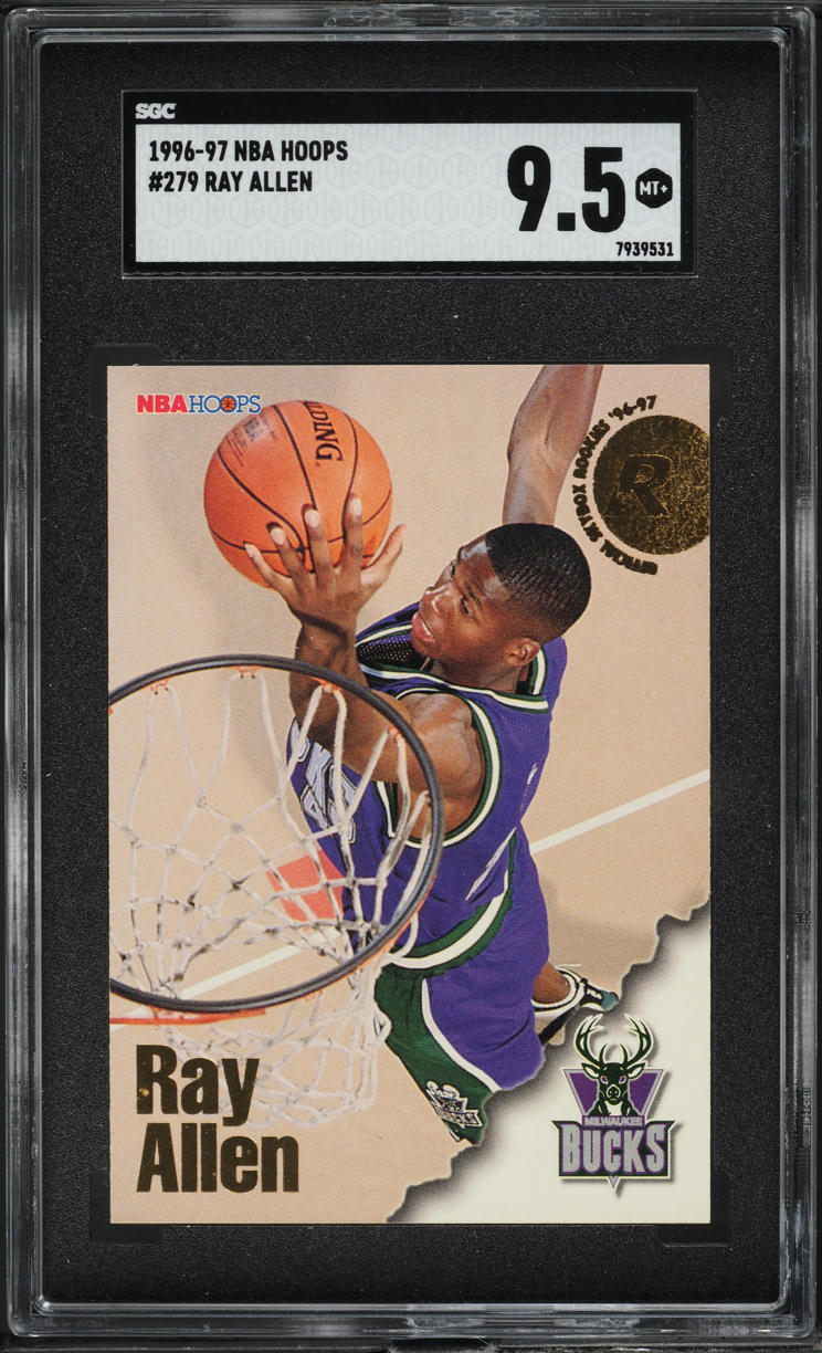 1996 Hoops Ray Allen ROOKIE #279 SGC 9.5 MINT+