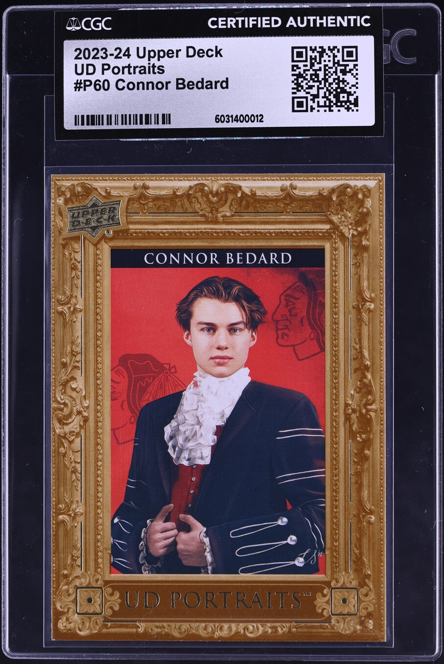 2023 Upper Deck Portraits Connor Bedard ROOKIE #P60 CGC AUTH