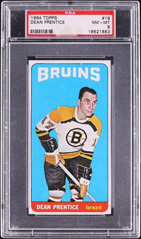 1964 Topps Hockey Dean Prentice #19 PSA 8 NM-MT