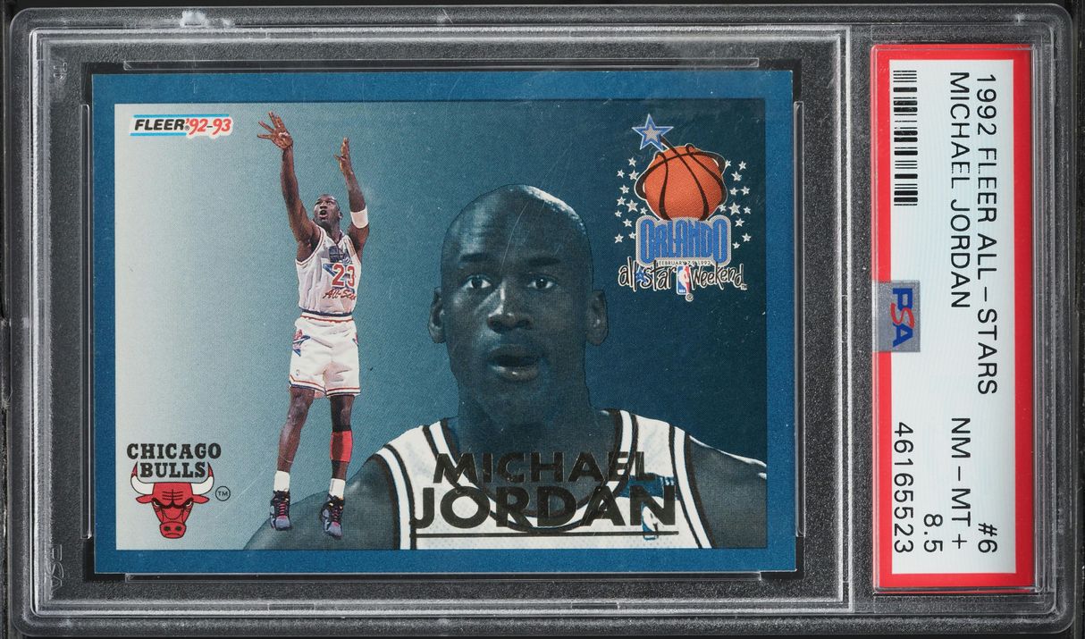 1992 Fleer All-Stars Michael Jordan #6 PSA 8.5 NM-MT+
