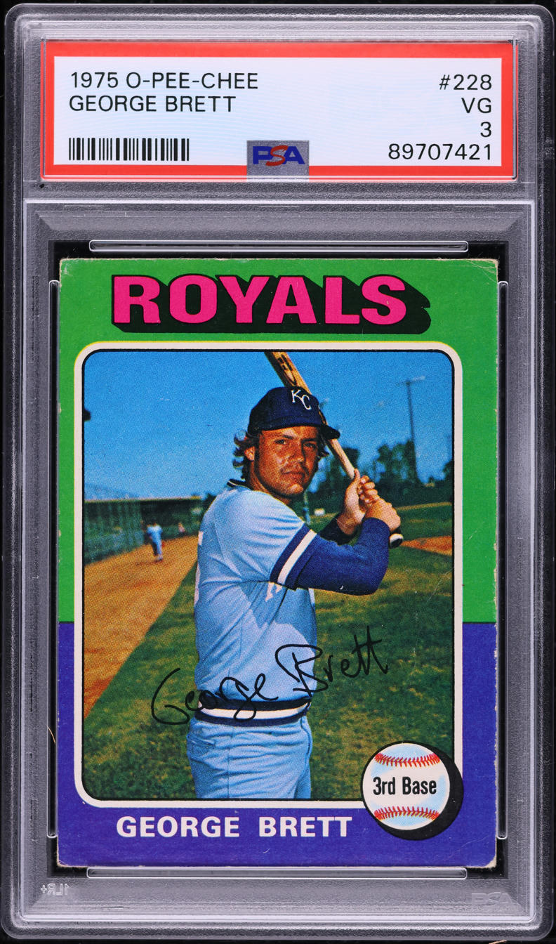 1975 O-Pee-Chee George Brett ROOKIE #228 PSA 3 VG