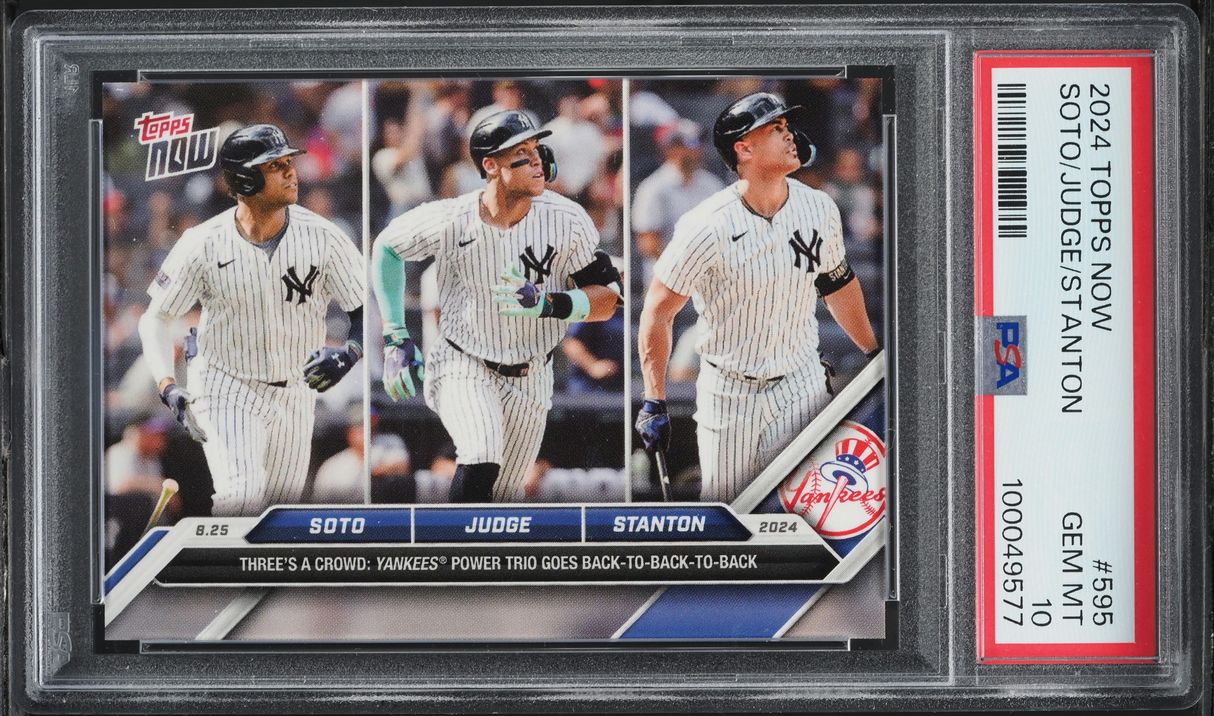 2024 Topps Now Juan Soto Aaron Judge Giancarlo Stanton #595 PSA 10 
