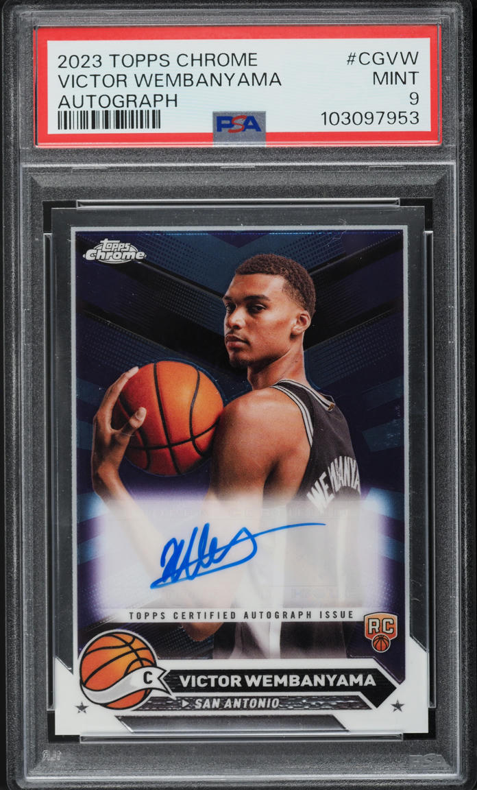 2023 Topps Chrome Victor Wembanyama ROOKIE AUTO #CG-VW PSA 9 MINT
