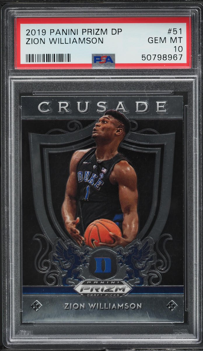 2019 Panini Prizm Draft Picks Zion Williamson #51 PSA 10 GEM MINT
