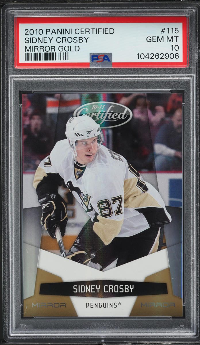 2010 Panini Certified Mirror Gold Sidney Crosby /25 #115 PSA 10 GEM MINT