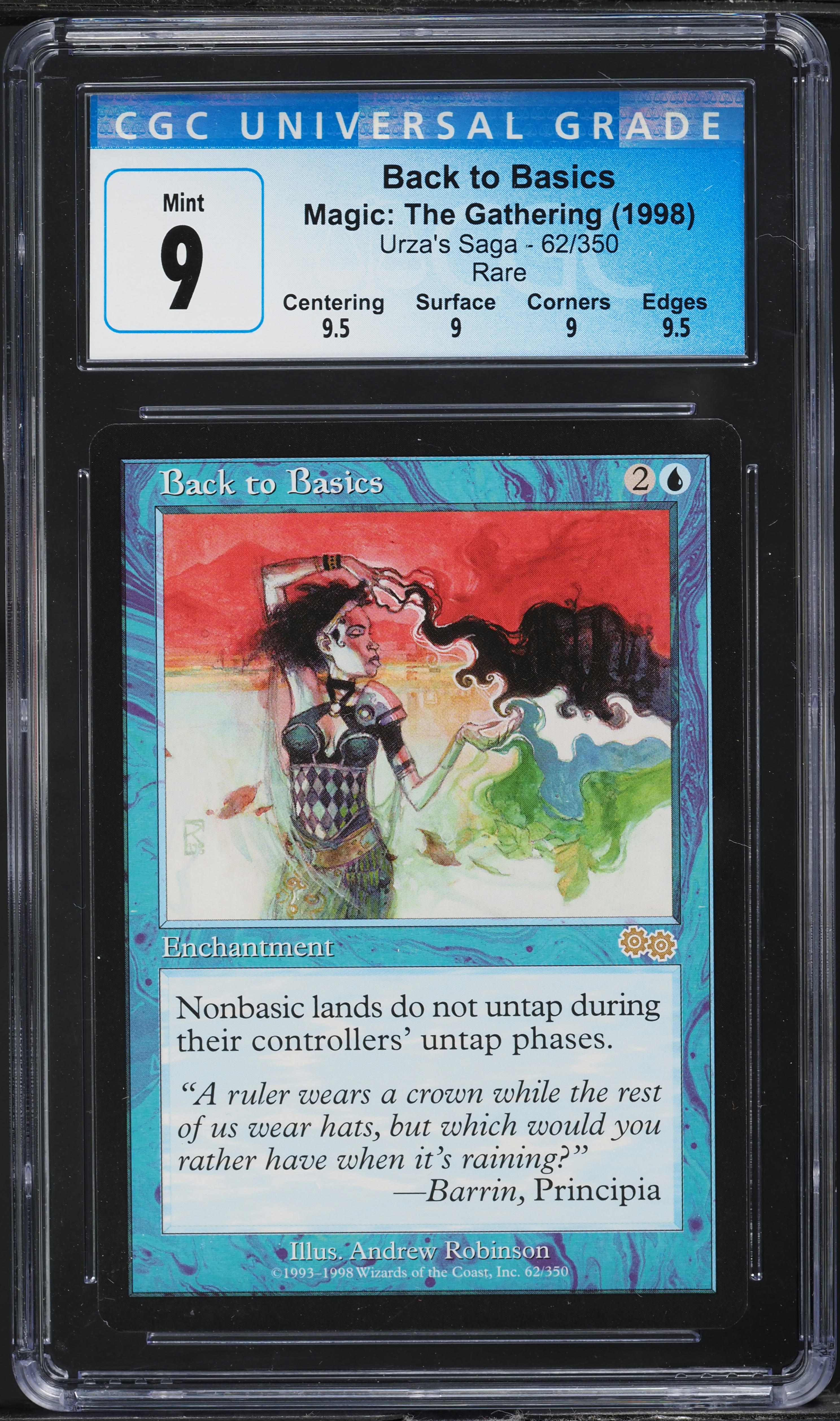 1998 Magic The Gathering MTG Urza's Saga Back To Basics #62 CGC 9