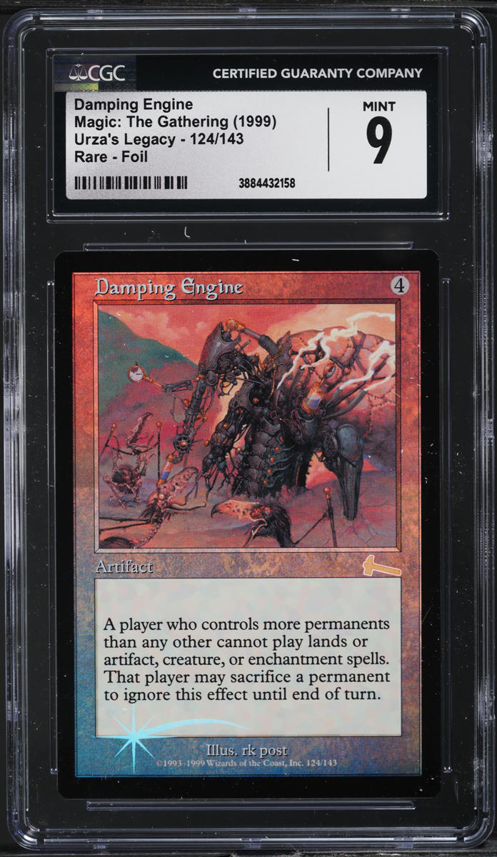 1999 Magic The Gathering MTG Urza's Legacy Foil Damping Engine #124 CGC 9 MINT