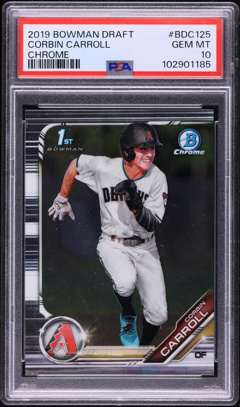 2019 Bowman Chrome Draft Corbin Carroll PROSPECT #BDC-125 PSA 10 GEM MINT
