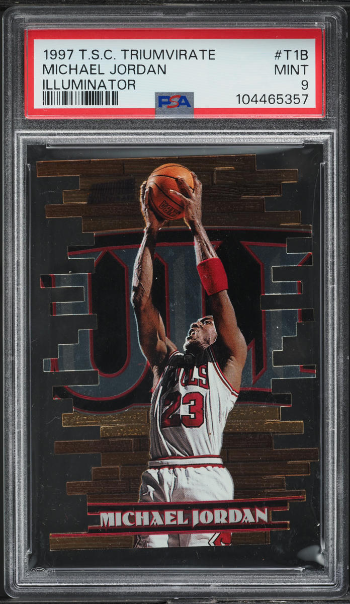 1997 Stadium Club Triumvirate Illuminator Michael Jordan #T1B PSA 9 MINT