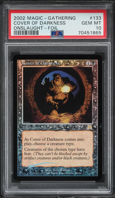 2002 Magic The Gathering MTG Onslaught Foil Cover Of Darkness #133