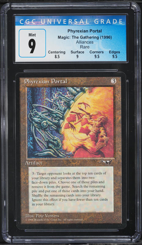 1996 Magic The Gathering MTG Alliances Phyrexian Devourer CGC 9