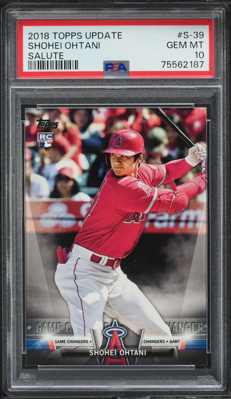 2018 Topps Update Shohei Ohtani ROOKIE #S-39 PSA 10 GEM MINT on