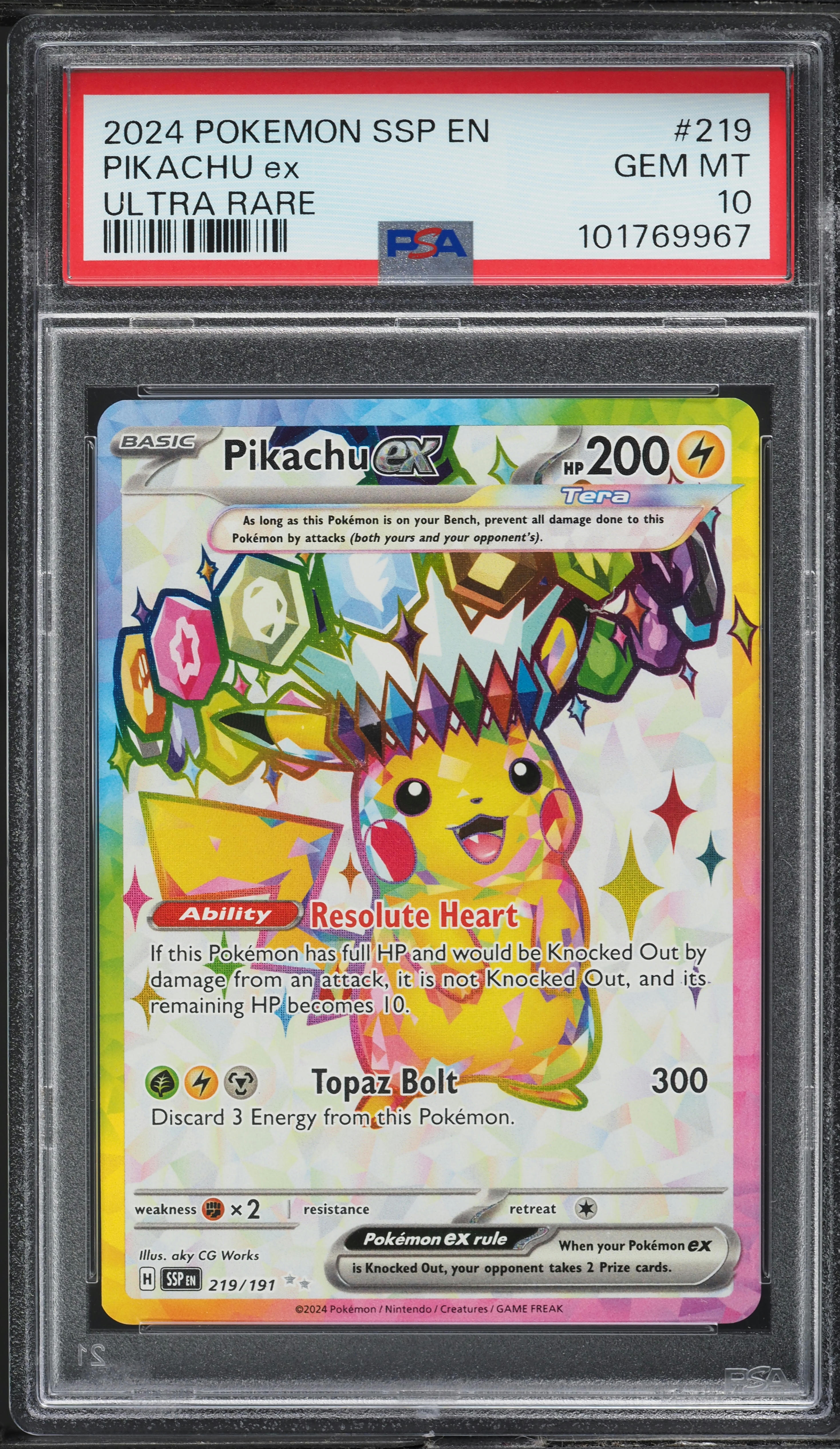 2024 Pokemon Scarlet & Violet Surging Sparks Full Art Pikachu ex