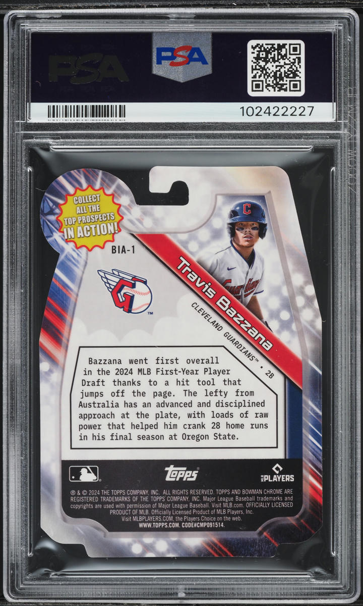 2024 Bowman Draft Bowman In Action Travis Bazzana #BIA1 PSA 10 GEM MINT