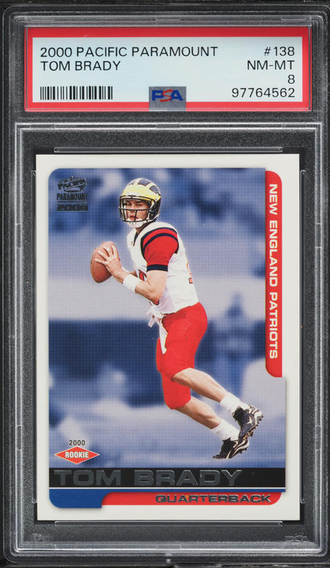 2000 Pacific Paramount Tom Brady ROOKIE #138 PSA 8 NM-MT on
