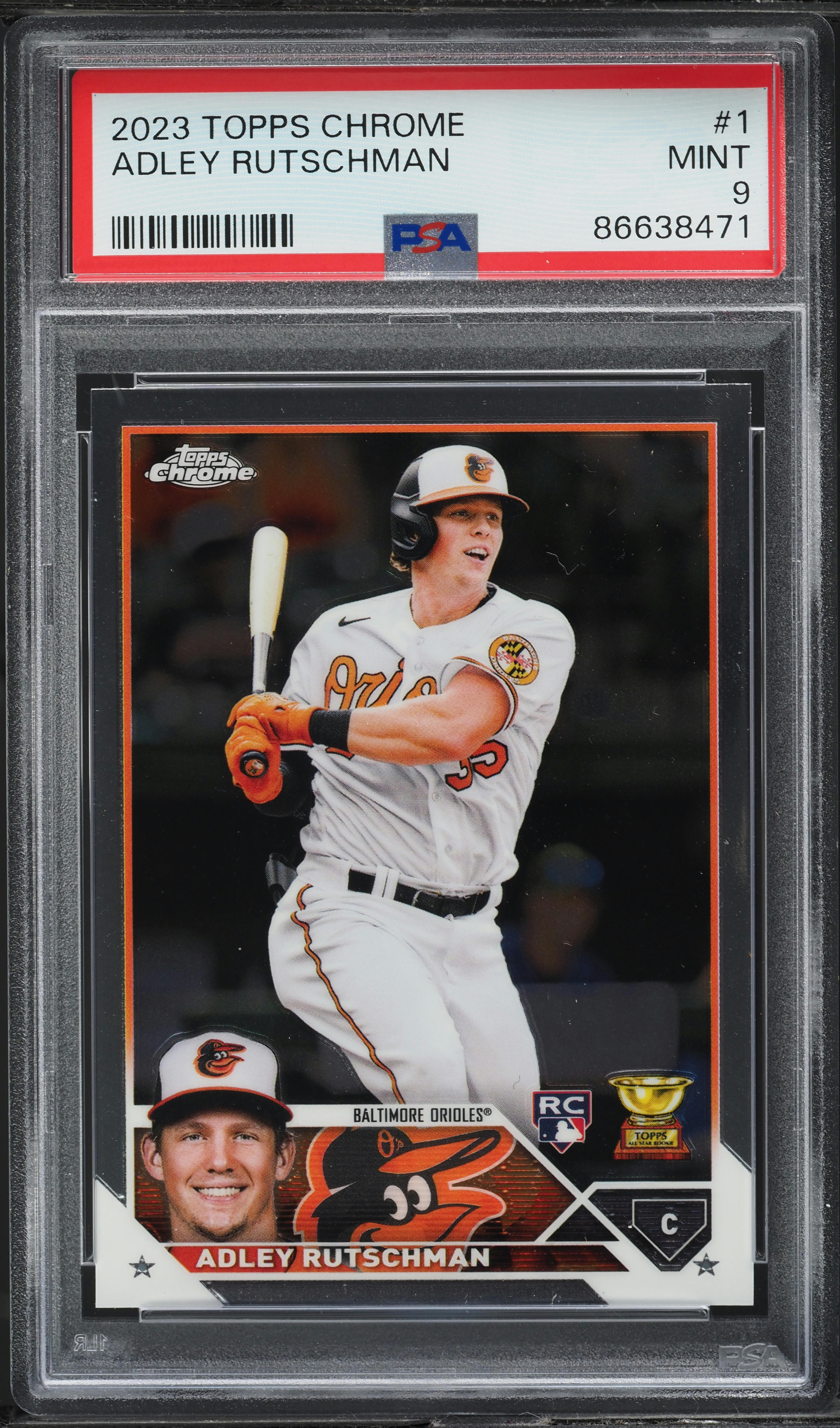 2023 Topps Chrome Adley Rutschman ROOKIE #1 PSA 9 MINT on Fanatics