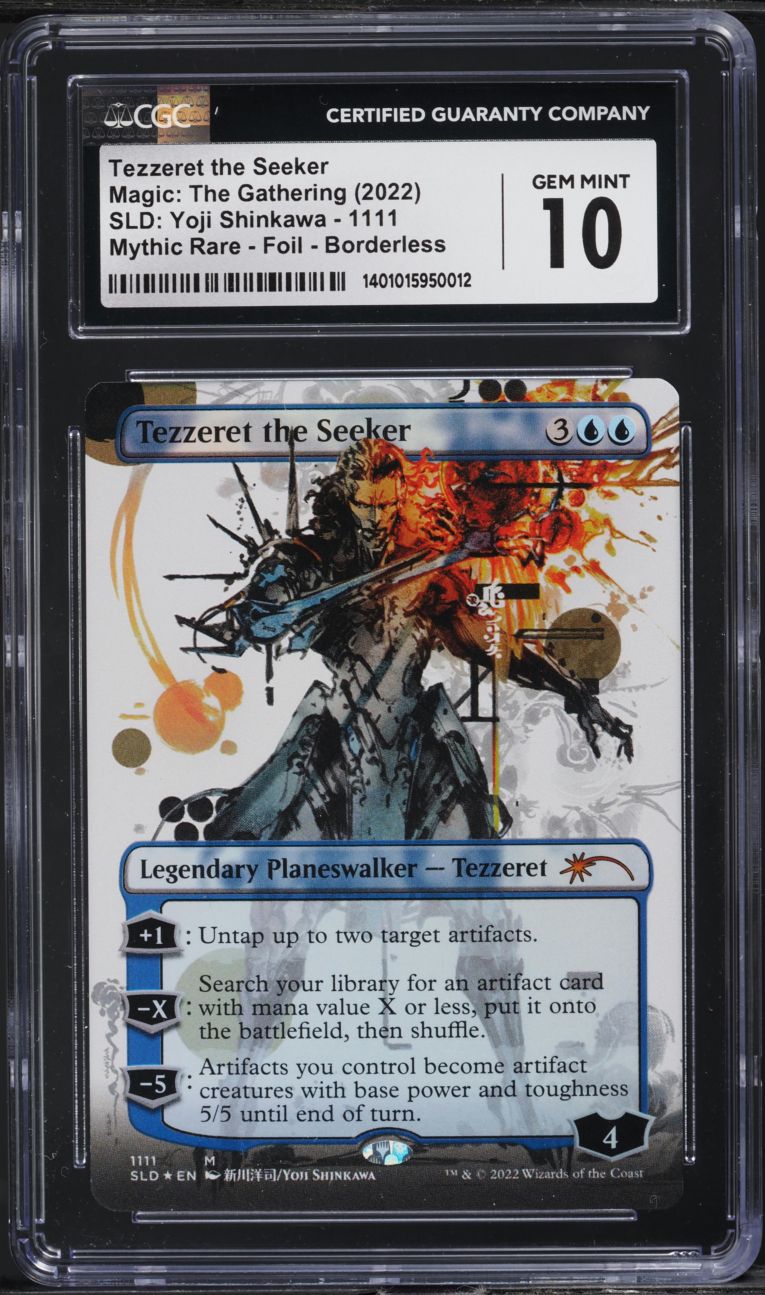 2022 Magic The Gathering MTG SLD Yoji Shinkawa Foil Tezzeret The Seeker CGC  10 on Fanatics Collect