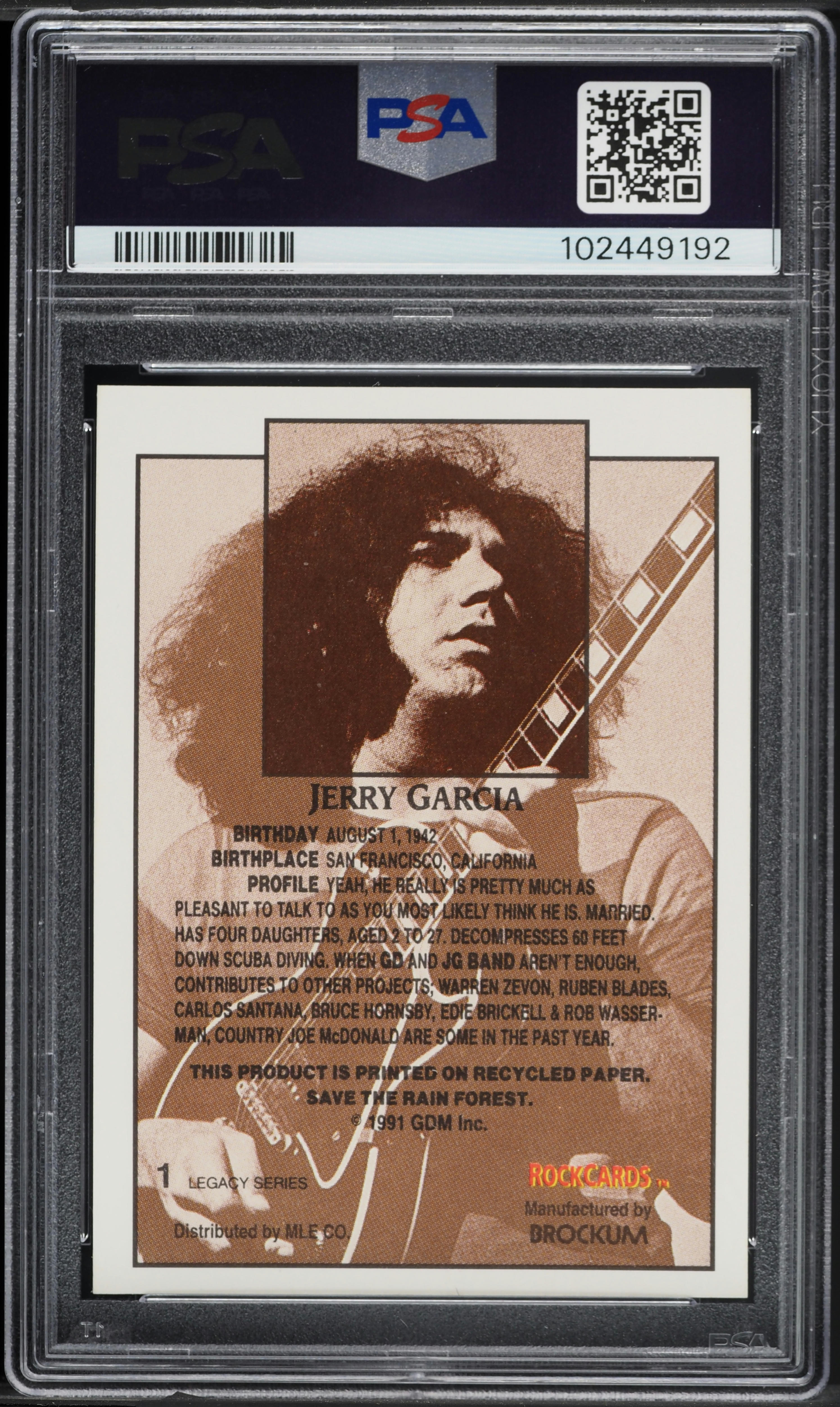【希少】USA製90's グレイトフル・デッドJerry Garciaラグマット 1991 Brockum RockCards Grateful Dead Legacy Series Jerry Garcia #1