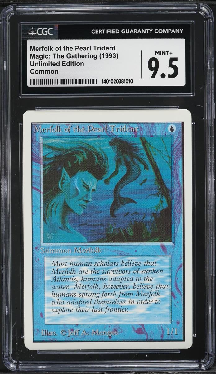 1993 Magic The Gathering MTG Unlimited Merfolk Of Pearl Trident