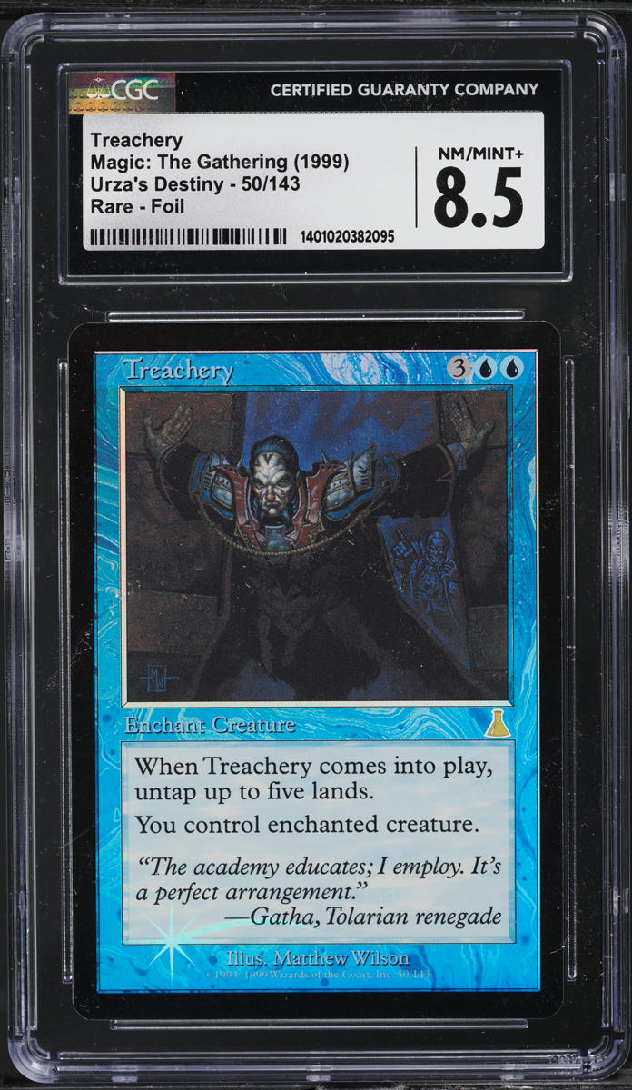 1999 Magic The Gathering MTG Urza's Destiny Foil Treachery #50 CGC 8.5 NM-MT+