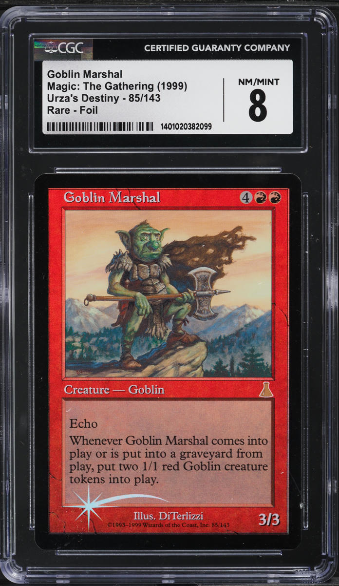 1999 Magic The Gathering MTG Urza's Destiny Foil Goblin Marshal #85 CGC 8 NM-MT