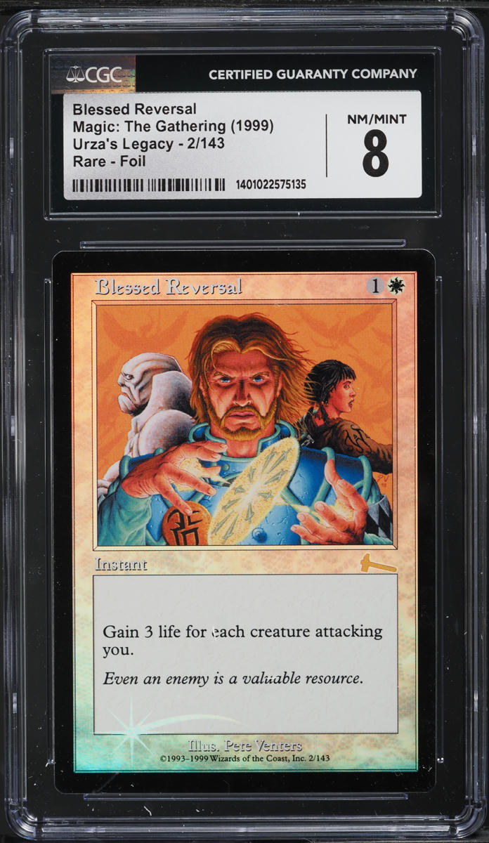 1999 Magic The Gathering MTG Urza's Legacy Foil Blessed Reversal #2 CGC 8 NM-MT