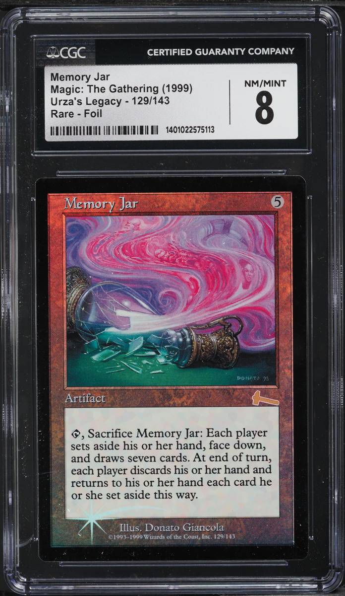 1999 Magic The Gathering MTG Urza's Legacy Foil Memory Jar #129 CGC 8 NM-MT