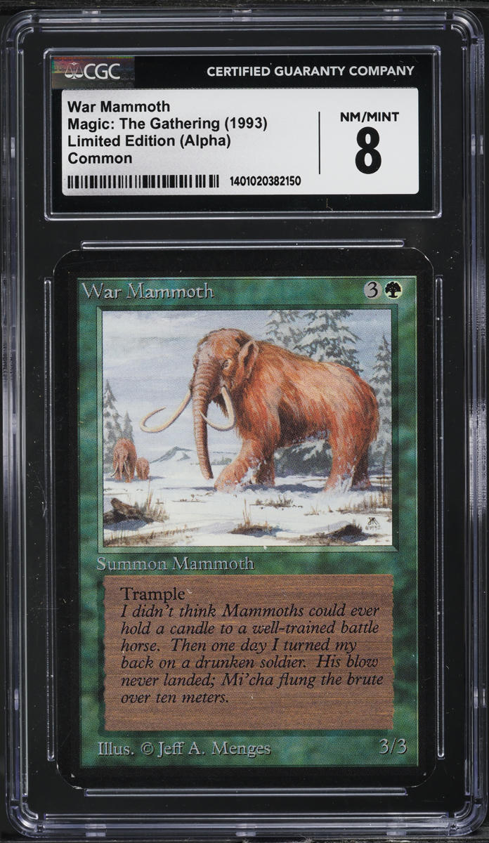 1993 Magic The Gathering MTG Alpha War Mammoth CGC 8 NM-MT