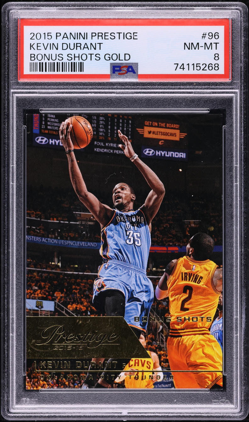 2015 Panini Prestige Bonus Shots Gold Kevin Durant /10 #96 PSA 8 NM-MT