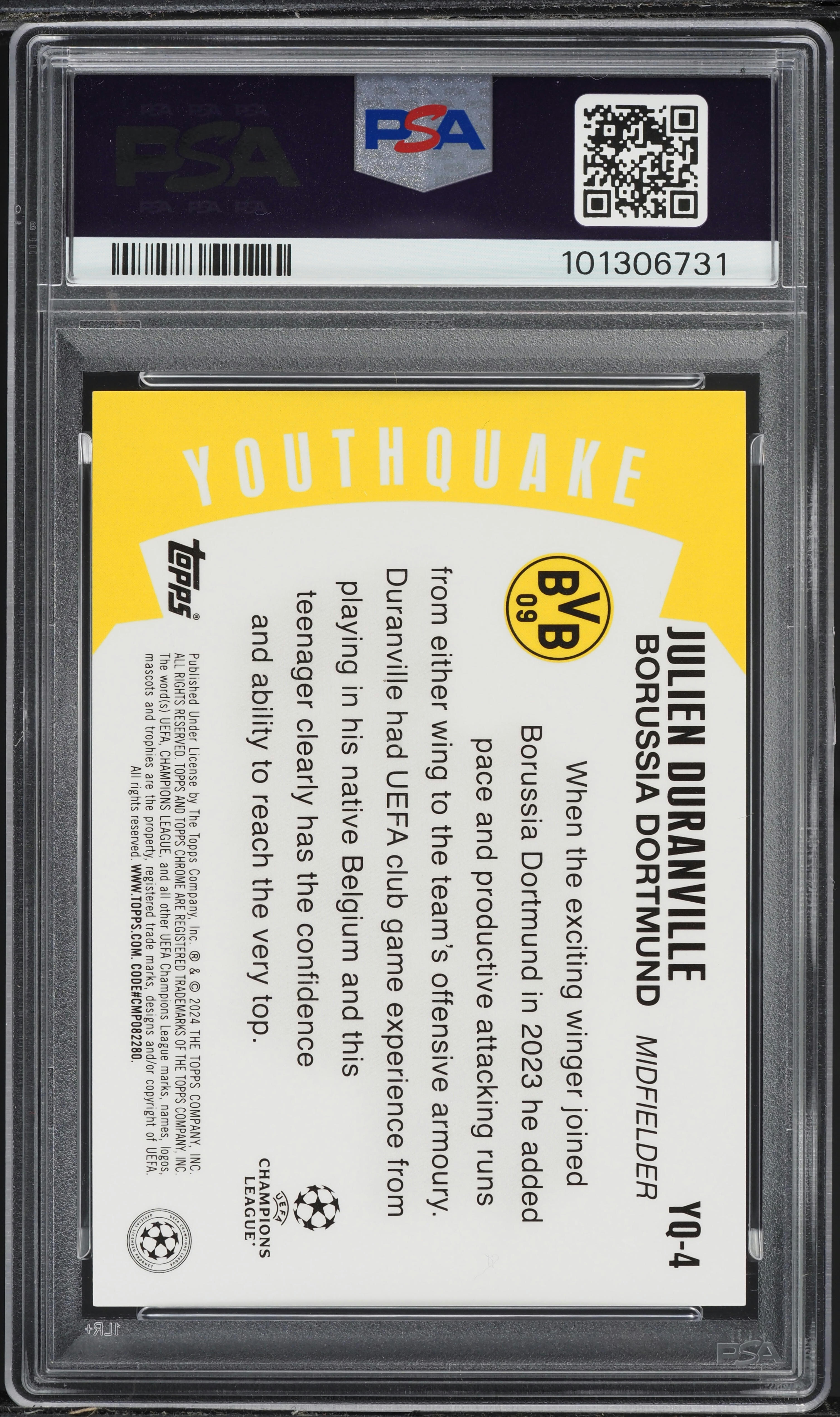 2023 Topps Chrome UCC Youthquake Orange Refractor Julien