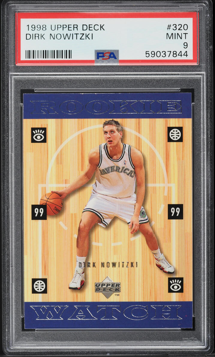 1998 Upper Deck Basketball Dirk Nowitzki ROOKIE #320 PSA 9 MINT