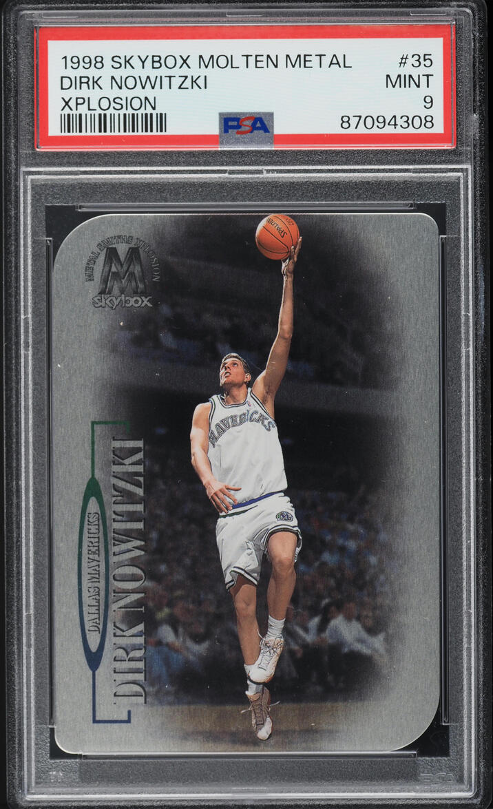 1998 Skybox Molten Metal Xplosion Dirk Nowitzki ROOKIE #35 PSA 9 MINT