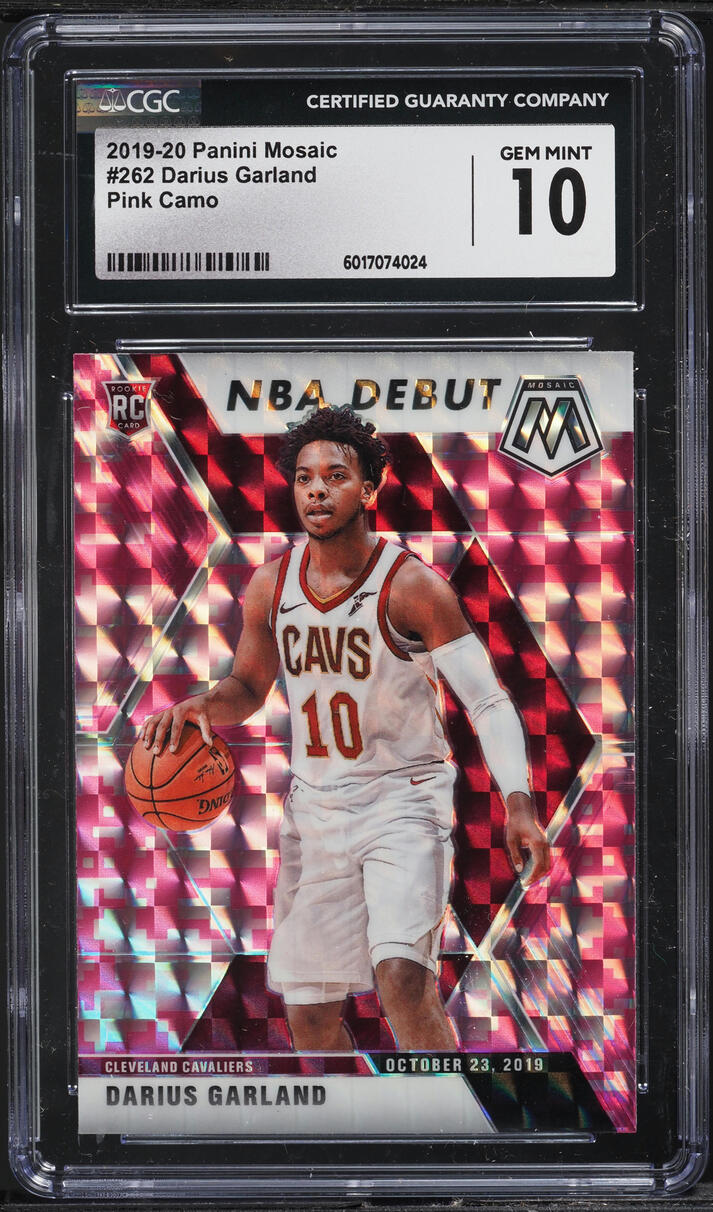 2019 Panini Mosaic Pink Camo Darius Garland ROOKIE #262 CGC 10 GEM MINT