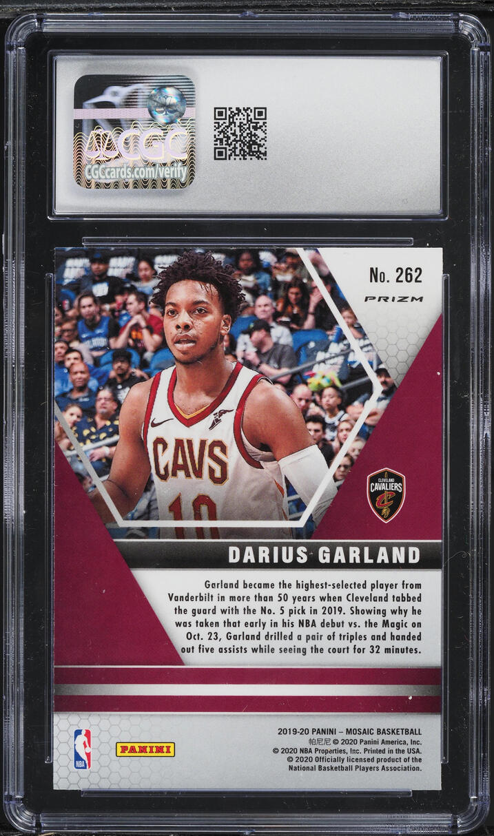 2019 Panini Mosaic Pink Camo Darius Garland ROOKIE #262 CGC 10 GEM MINT