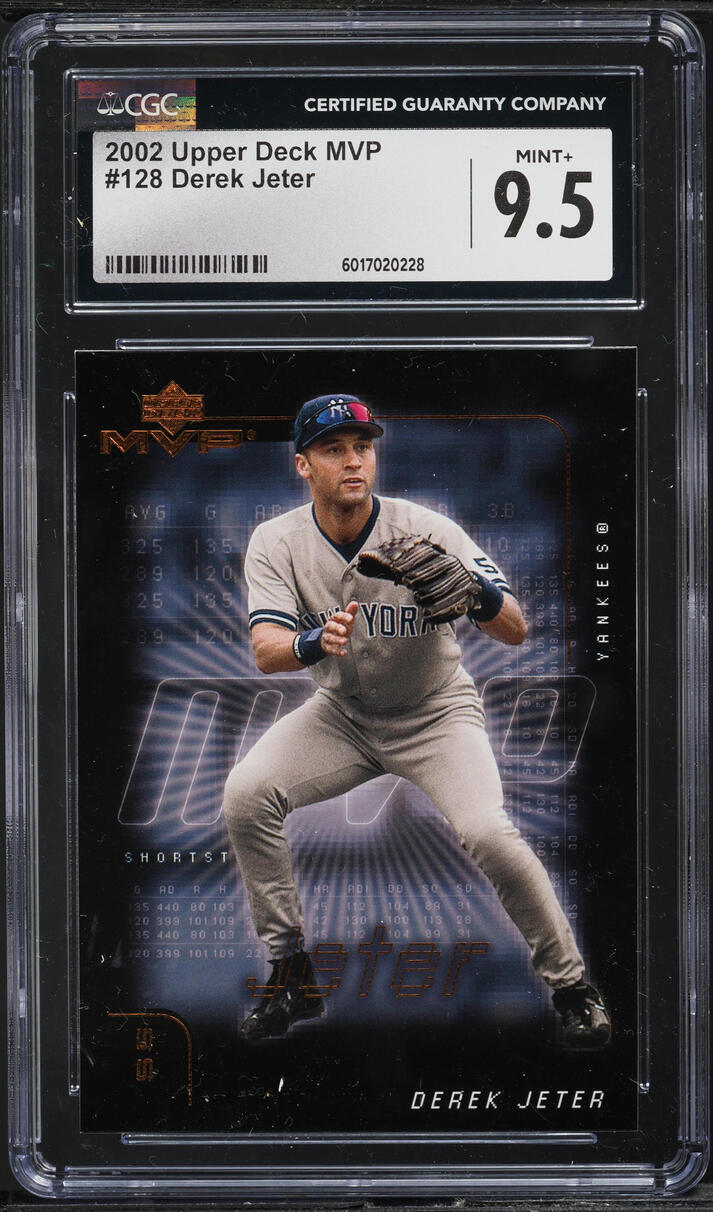 2002 Upper Deck MVP Derek Jeter #128 CGC 9.5 MINT+ on Fanatics Collect