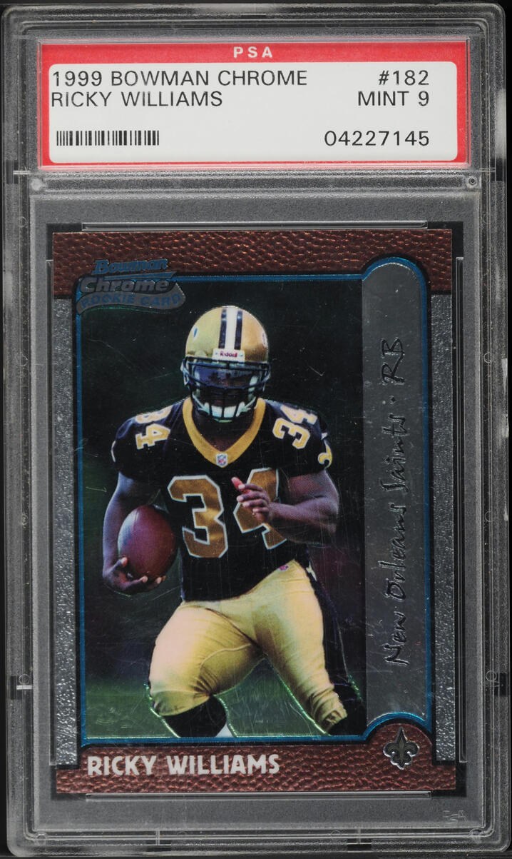 1999 Bowman Chrome Ricky Williams ROOKIE #182 PSA 9 MINT