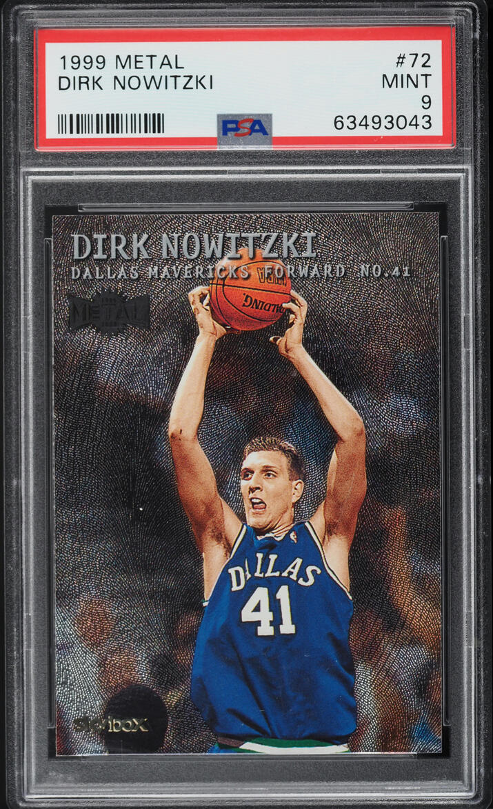 1999 Metal Basketball Dirk Nowitzki #72 PSA 9 MINT