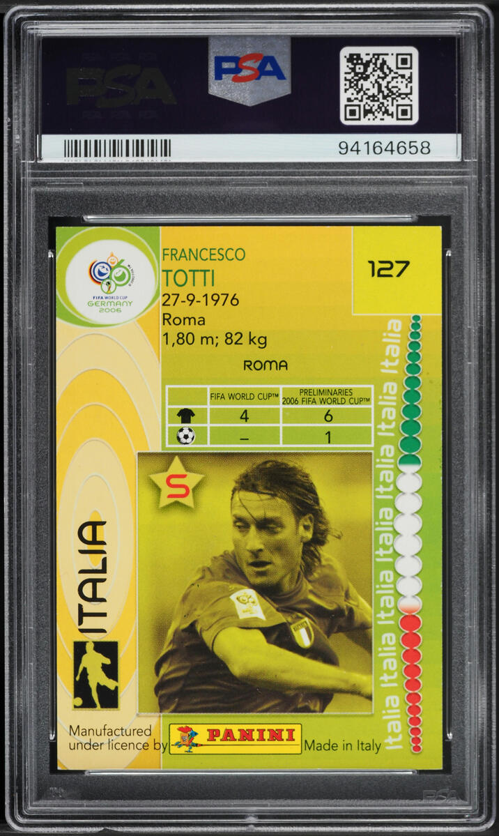 2006 Panini World Cup Germany Francesco Totti #127 PSA 8 NM-MT on