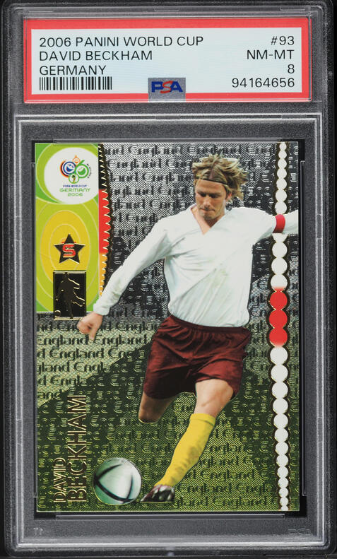 2006 Panini World Cup Germany David Beckham #93 PSA 8 NM-MT on