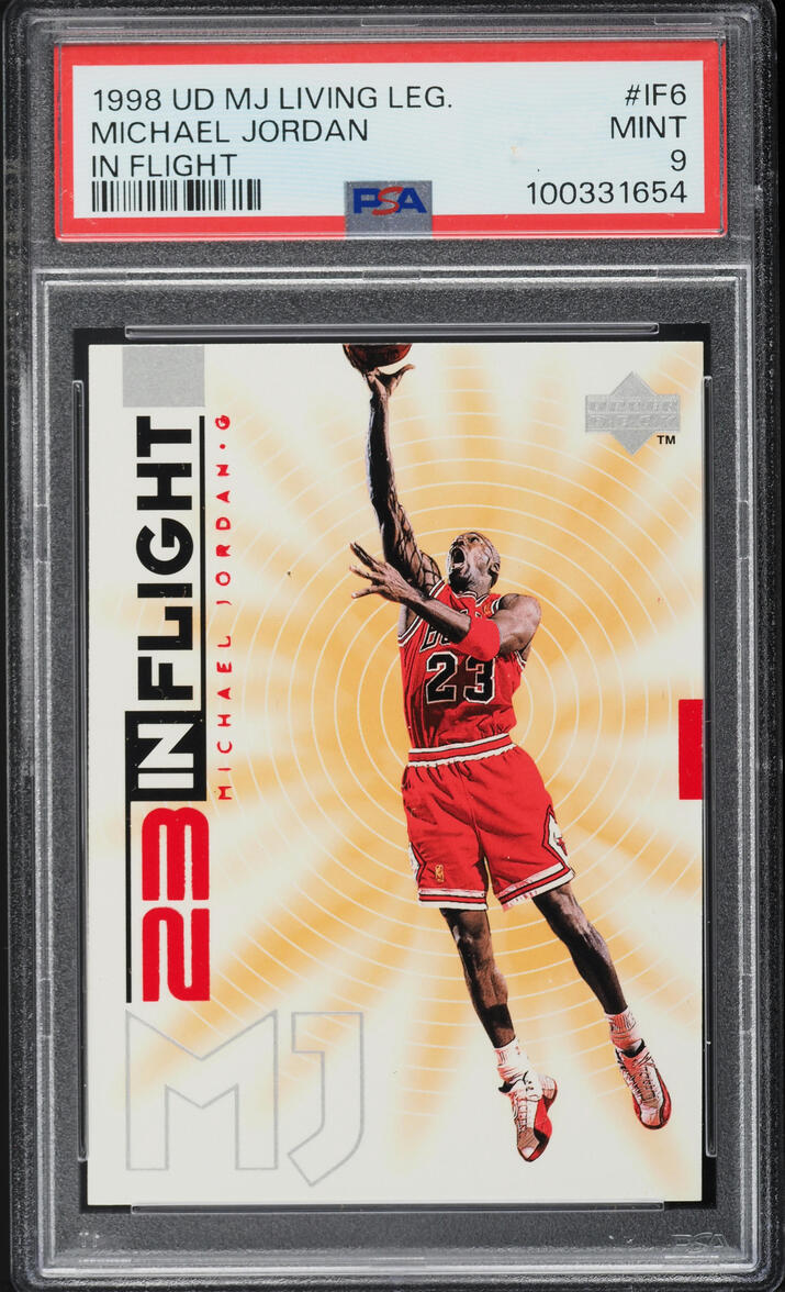 1998 Upper Deck MJ Living Legend In Flight Michael Jordan #IF6 PSA 9 MINT