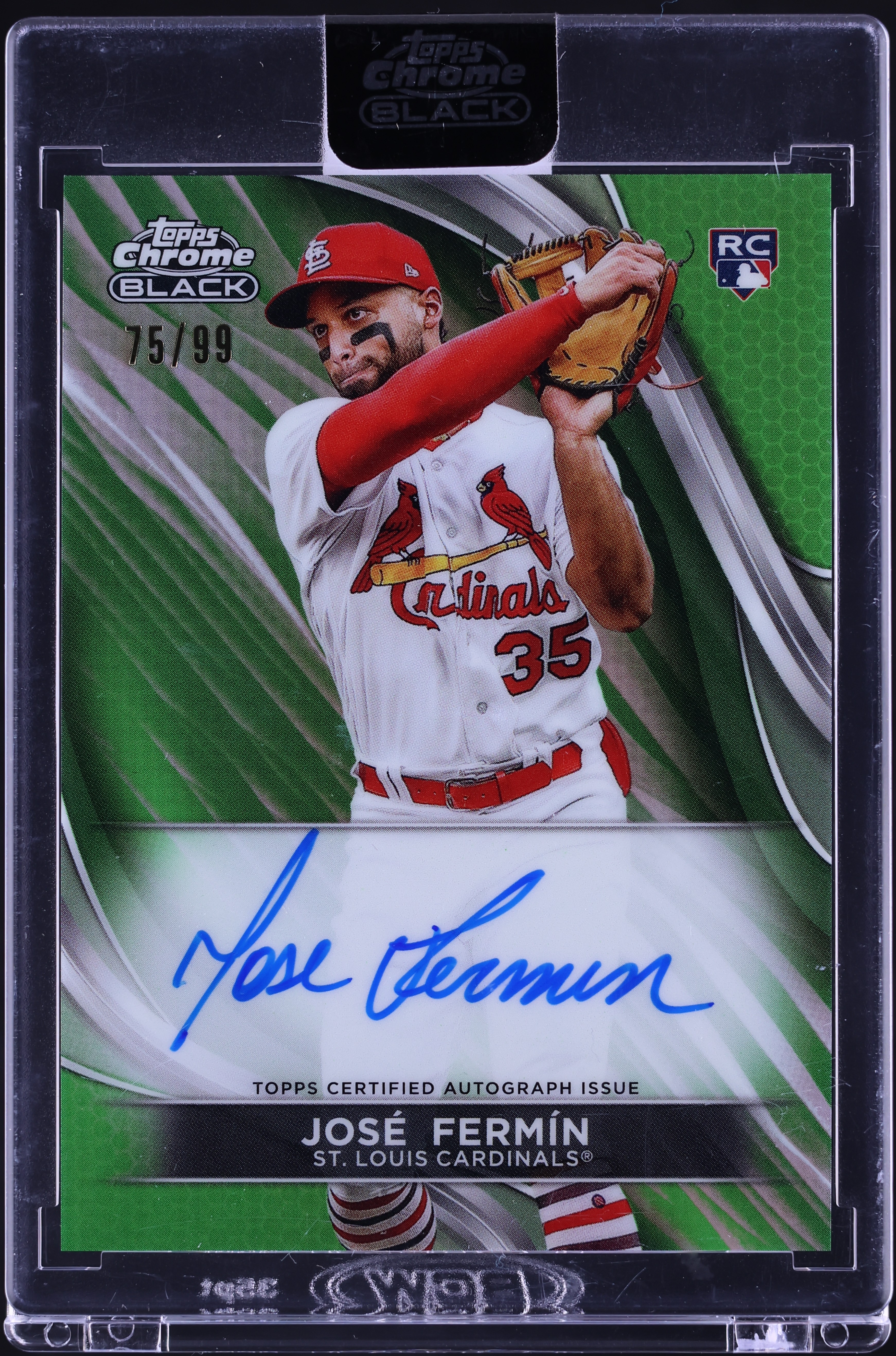 2024 Topps Chrome Black Green Refractor Jose Fermin ROOKIE AUTO 